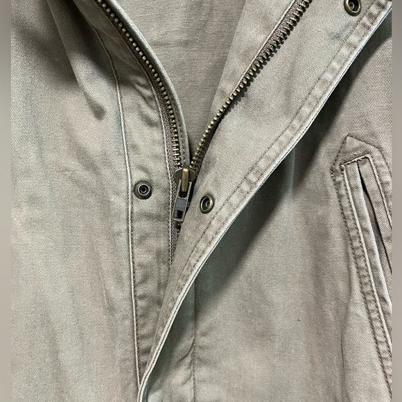 Gap Men’s Khaki Field Jacket Size L – Utility Style with Stand Collar - Picture 9 of 11